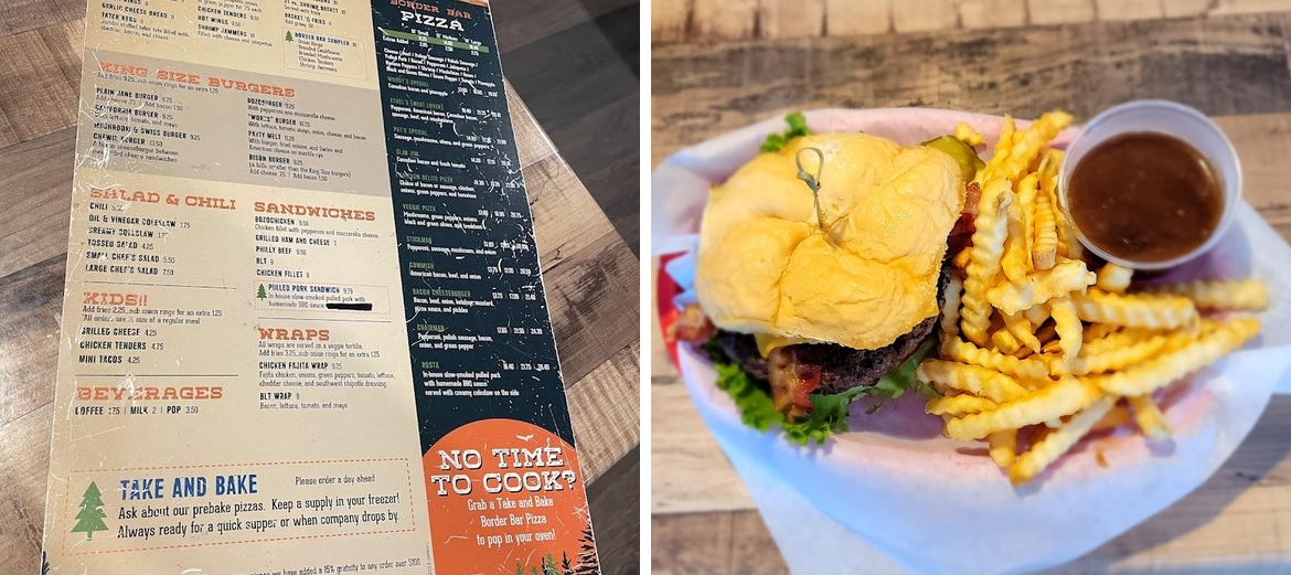 Border Bar Pizza Parlor Menu