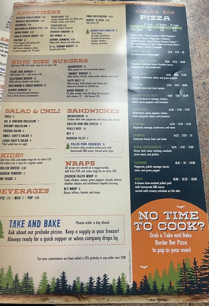 Border Bar Pizza Parlor Menu image 2